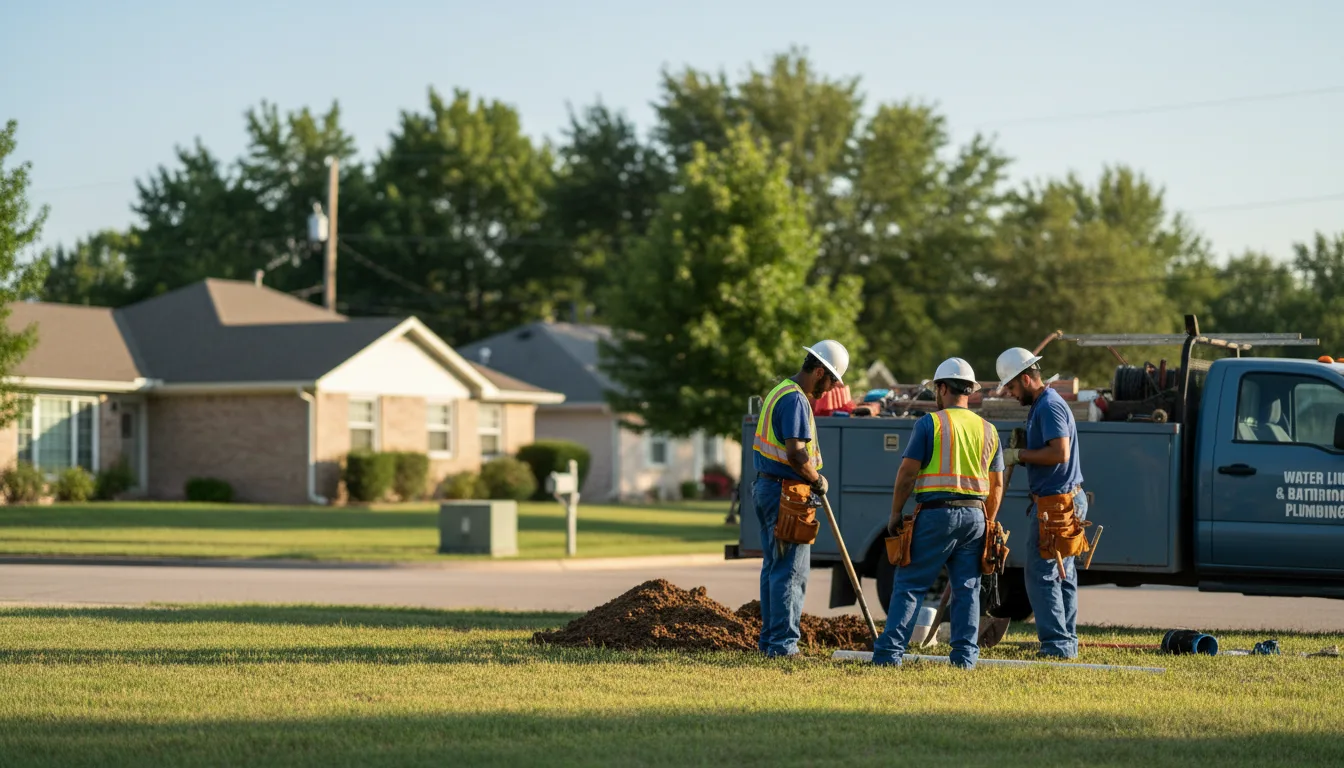 Residential water line and bathroom plumbing service in Republic, OH